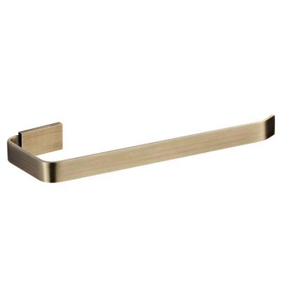 China Wall Mounted Very Simple Bronze Flat Type All-Copper Short BACKREST Bathroom Tube Towel Rack F5011 for sale