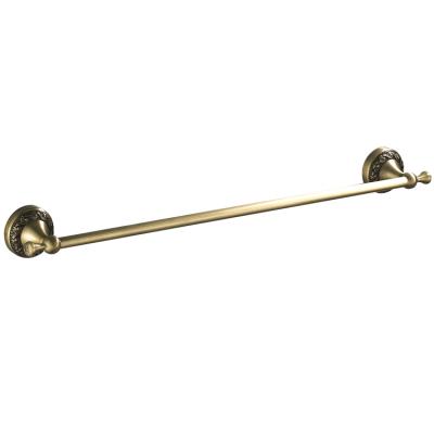 China Wholesale Retro Style Household Products Bronze Design Bathroom Wall Mounted Single-bar Towel Rack for sale