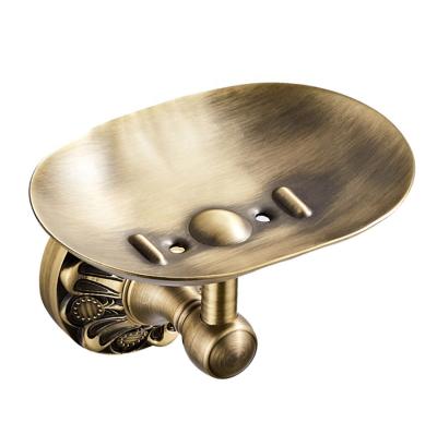 China Modern round embossed frame, bronze surface, bathroom wall mounted type, all copper material, soap dish F6110 for sale