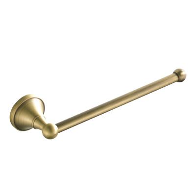 China BACKREST Round Brass Material Stent 28 cm Length Base Wall Mounted Installation Of Bronze Plated Single Towel Rack for sale