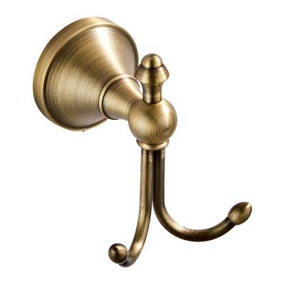 China Modern Classic Bronze Color Round Low Brass Bracket Wall Mounted Coat Hook F6812-B for sale