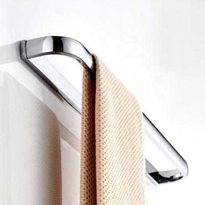 China BACKREST Chrome Plated 57 Cm Long Single Pole Bathroom Brass Wall Mounted Single Towel Racks for sale