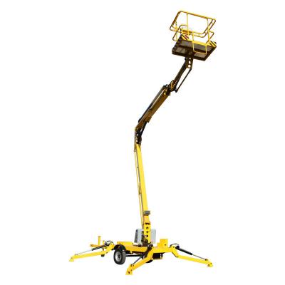 China Qiyun 10m 12m 20m AC DC diesel Power Brand Hydraulic Boom Lift working platform outdoor and indoor vehicle hook CE ISO à venda