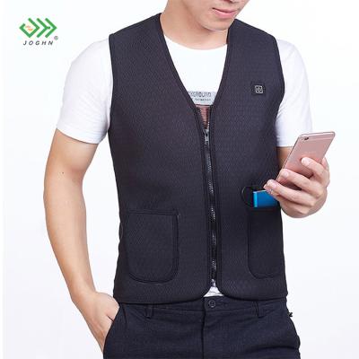 China Anti-wrinkle JOGHN Full Body Fever Vest Thermostatic Heating Vest Frontier Men USB Heat Heated Vest for sale