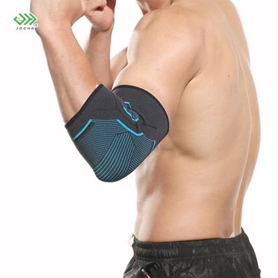 China Adult Gym Weightlifting Sports Spreader Support Elastic Nylon Elbow Brace Compression Sleeve Protectors Tennis Arthritis Workouts for sale