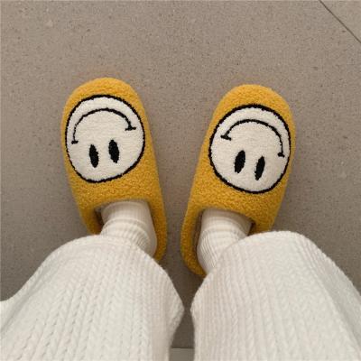 China Wholesale Fashion Trend Winter Home Slipper Cartoon Smile Slipper For Indoor Woman for sale