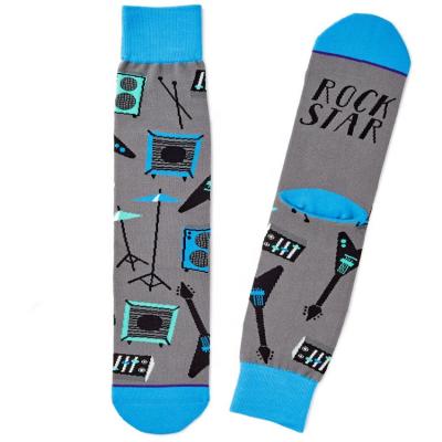 China Antibacterial Custom Funky Knitted Tube Man Nylon Socks for sale