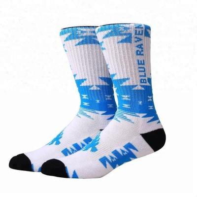 China Winter Antibacterial Custom Jacquard Funky Knitted Thick Cotton Socks for sale