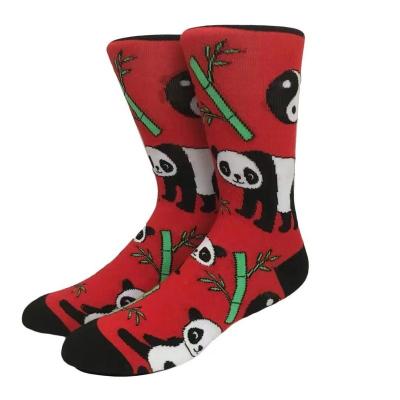 China Novelty Antibacterial Wholesale Cartoon Socks Funny Patterned Crazy Panda Design Knitted Animal Socks Custom Unisex Happy Socks for sale