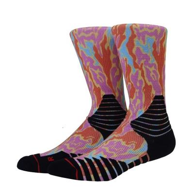 China Wholesale Custom Premium Antibacterial Combed Cotton 360 Degree Seamless Digital 3D Printed Socks for sale