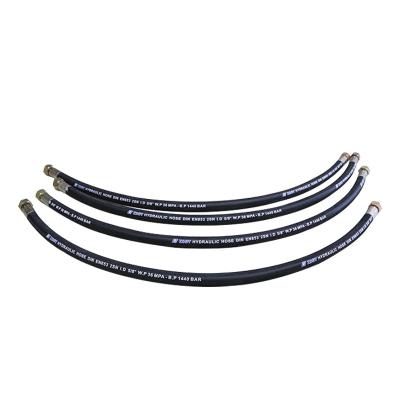 China High Quality Hydraulic Steel Wire Braided Hydraulic Hose Long Service Life Rubber Hose for sale