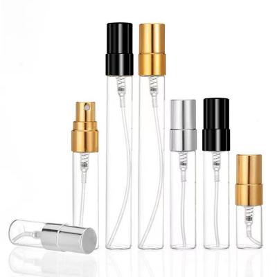 China 2ml 3ml 5ml 10ML Cosmetic Stock Empty Perfume Glass Vials Sample Spray Tester Perfume Bottle for sale