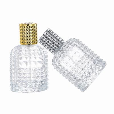 China Wholesale 30ML 50ml Pineapple Shape Perfume Bottle Empty Round Luxury Portable Glass Cosmetic Perfume Bottles for sale