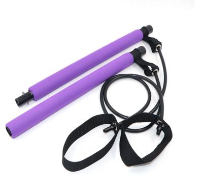 China Stretch Pilates Resistance Training Band For Yoga Alternate Workout Alternate Barbell Pilates Exercise Bar Stick for sale