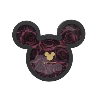 China Recyclable Custom Logo Mickey Mouse Shaped Cardboard Gift Box for Flower Rose Candy Packaging zu verkaufen