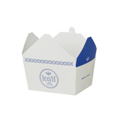 China Recyclable Disposable Take Away Container Slider Box Food Grade Wax Paper Fast Food Packaging Recycled Box for sale