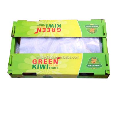 China Recycled Materials Dongguan Factory Medium Kiwi Packing Gear Cardboard Corrugated Scatola Cartone Vegetable Box Te koop