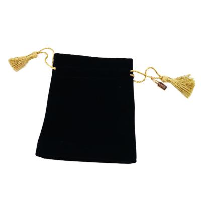 China Belt or Cosmetic Packaging Bag Black Flocking Velvet Fabric Pouches Gift Wrapping Cloth à venda