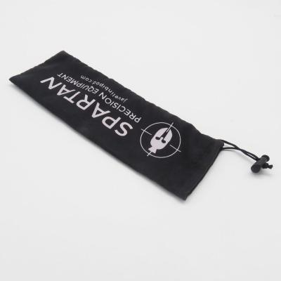 China Safety Umbrella Glasses Packing Long Shape Black Velvet Gift Pouch Bag With Custom Logo en venta