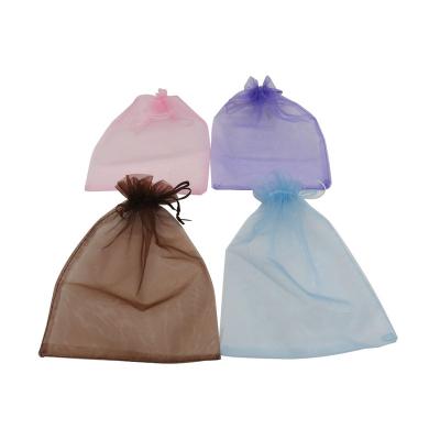 China wholesales recyclable jewelry drawstring gift organza pouch/small christmas gift bag/wedding organza bag Te koop