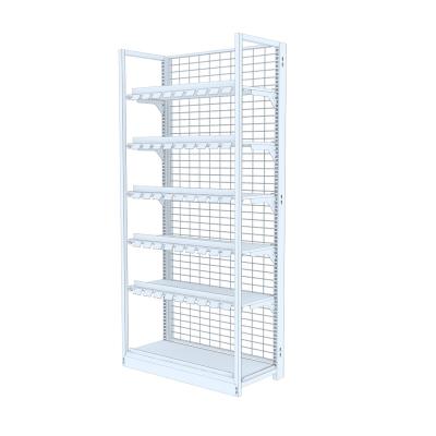 China Single Sided MCZC Supermarket Commodities Shelf Toy Store Shelves Gondola Supermarket Smart Shelf With Pegboard for sale