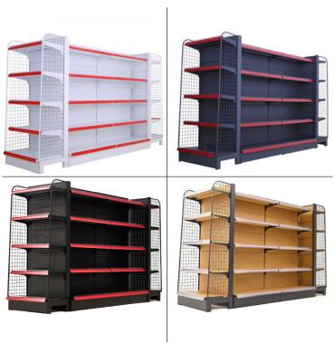 China Supermarket Shelf Display Stand System Gondola Supermarket Equipment Double Sided Double Sided Shelf for sale