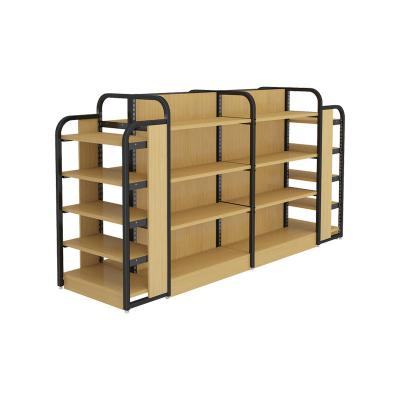 China MCZC Double Sided Metal Supermarket Shelf Display Rack Supermarket Gondola Shelves For Retail Store for sale