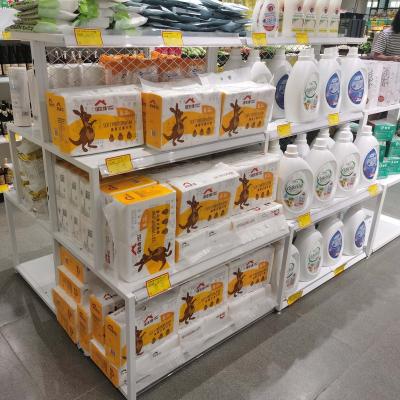 China OEM/ODM Retail Store Display Metal Promotion Rack Double Sided Supermarket 4 Layers Promotion Table for sale