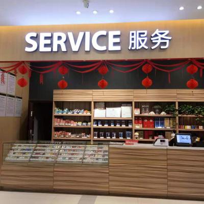 China Grocery Store Cashier Register Checkout Counter Register Supermarket Store Cashier's Double Sided Store for sale