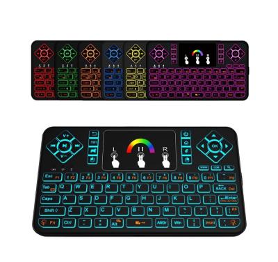 China Q9 Mini Game Keyboard 2.4GHz Keyboard Air Colorful Backlit Wireless Mouse I8 for sale