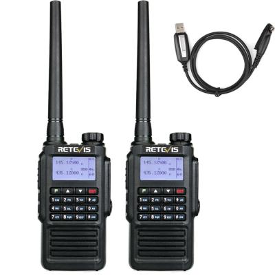 China Waterproof Walkie Talkie 128CH DTMF UHF/VHF 5W UHF/VHF Radio+Programming FM Radio/VOX 2PCS Jammer Dual Band Two Way Cable Retevis RT87 for sale