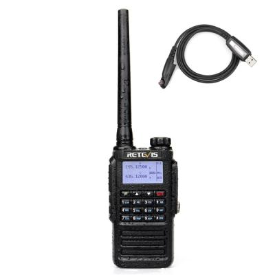 China Waterproof Talking Film UHF/VHF Ham Two Way Radio +Programming CTCSS/DCS/Scrambler Retevis RT87 IP67 Dual Band Cable VOX DTMF MSK Tone Walkie for sale