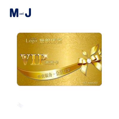 China Gold Foil Design Luxury Gold Foil Embossing Number VIP Number VIP Membership Card for sale