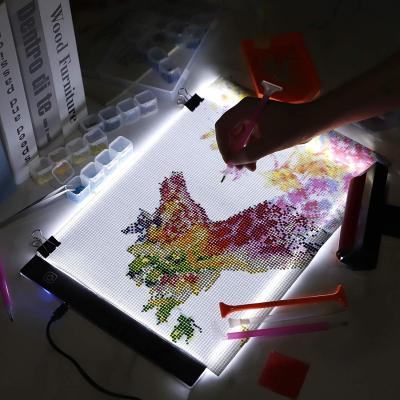 China 2021 New Tattoo Art Drawing A4 Size Acrylic LED Up LED Drawing Pad With 3 Levels Shine for sale