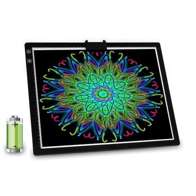 China Pattern trace /battery operated ultra-thin portable size /design /art exhibition tray A3 graphic wireless light box tracing for sale