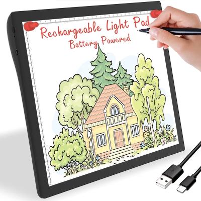 China Rechargeable Light Box for Discovery Portable Cordless Light Drawing A4 LED Trace Lights Sketch Board Protection Gift for Kids 340*249*18MM for sale