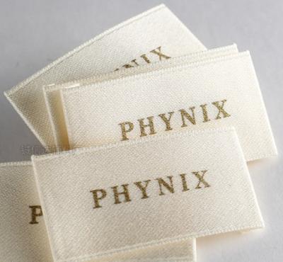 China Sustainable Fashion Damask Custom Garment Woven Labels For Apparel Manufacturer for sale