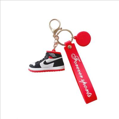 China Eco-Friendly Custom 3D PVC Logo Shoe Keychain Soft Plastic Key Chain With Metal Keyring For Promotional Gifts for sale