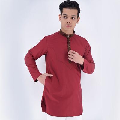 China Polyester wholesale clothing como crepe islamic kurta designs for muslim men for sale