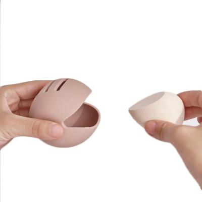 China Washable Durable Cosmetic Sponge Storage Silicon Blast Sponge Holder Container For Travel Makeup Sponge Case MSH2 for sale