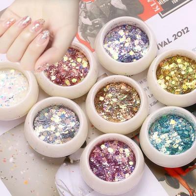 China New Plastic Nail Art Decoration Sequin Stickers Fashion Nail Art for sale