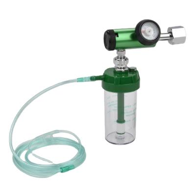 China Hospital Nurse Medline Mini Oxygen Regulator With Bottle CE Certificate 0-15 Liters Per Minute, 870 CGA Connection, Brass Sleeve for sale