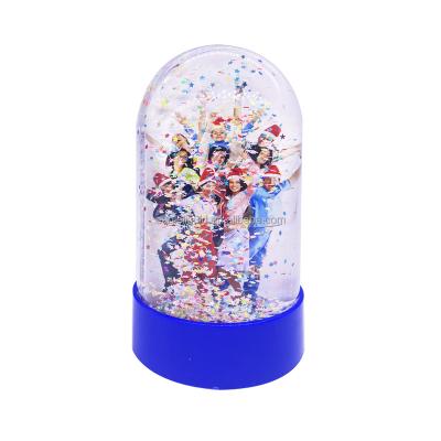 China Frame Liquid Ignition Glitter Photo Glitter Glitter Fits Two Photo High Quality Large Size Acrylic Snow Dome Globe for sale