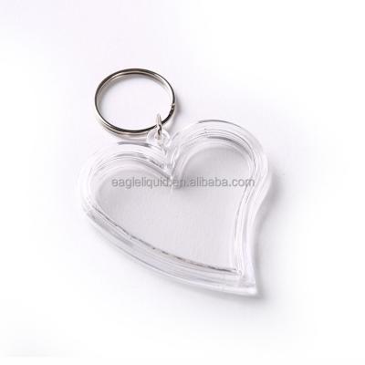 China Wholesale cheap diy photo frame heart stand viewer photo insert picture inserter key chain key chain for sale