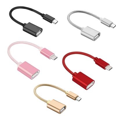 China Mobile Phone USB-C to Type C Male USB-A Adapter to Female USB 2.0 OTG Charger Cable Connector Compatible for MacBook for sale