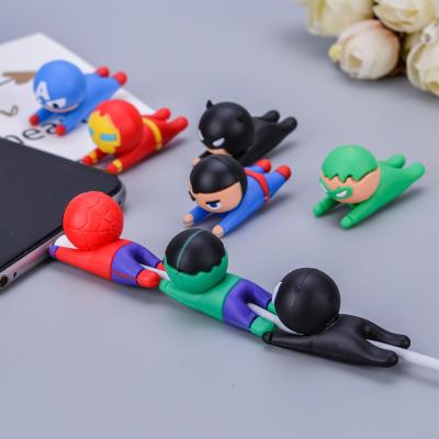 China For Mobile Phone Earphone Cable 2021 Instruments USB Cable Stretch Biters, Cute Spider Man Cable Charger Protector Cord Saver Cable Fill Bites for sale