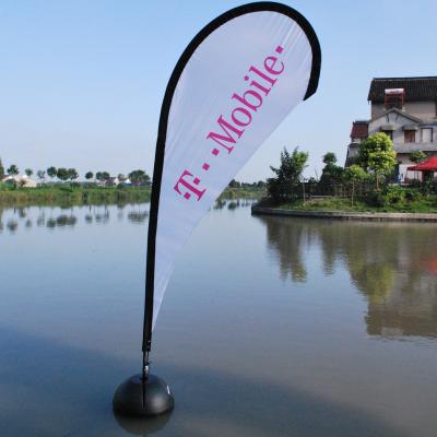 China Free Standing Flat Plug Base Banners Polyester Outdoor Waterbase Saving Flag Based Flag Banner For Events for sale