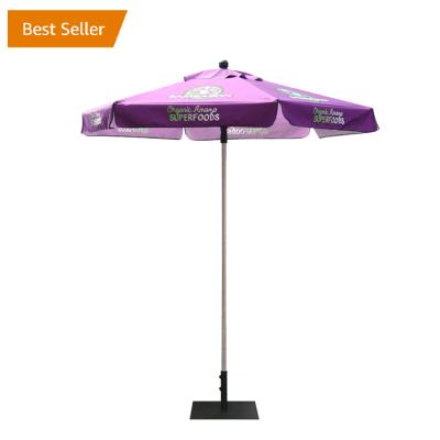 China 6 Panel Large 7.5ft Hexgon Patio Umbrella Market Modern High Quality Cheap Beach Umbrellas for sale