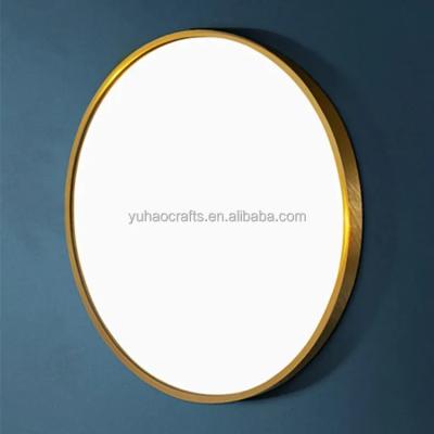 China Modern wholesale aluminium round shape framed wall mounted beveled vanity mirror for sale