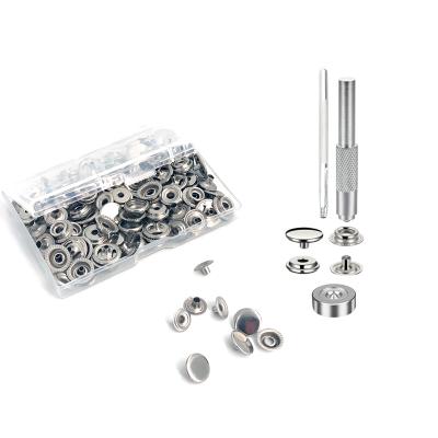 China 30SETS Marine Grad Fastener 15mmSnap Kit Marine Grade Press Studs Snap Fasteners Stainless Steel Stainless Steel Viable Snaps Buttons for sale